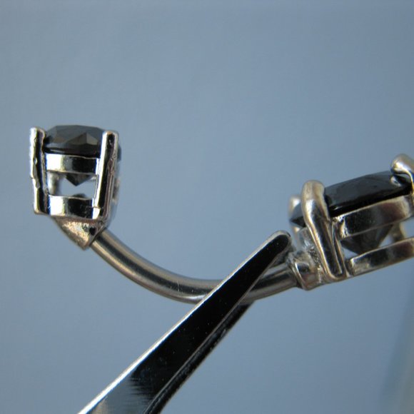 2.75ctw REAL BLACK DIAMOND BELLY RING, 2 DIA'S, APPRAISAL, FREE DIAMOND TESTER - Picture 12 of 12